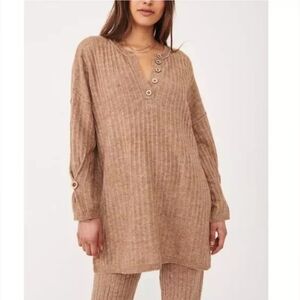 Free People Around the Clock Pullover/Army Sweater XS